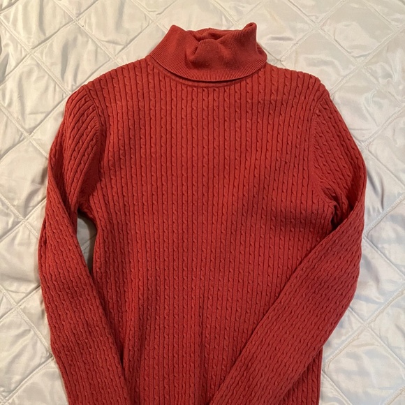 Lot of 3 Croft & Barrow Sweater Button Down Shirt Cardigan Brick Red - Picture 2 of 11